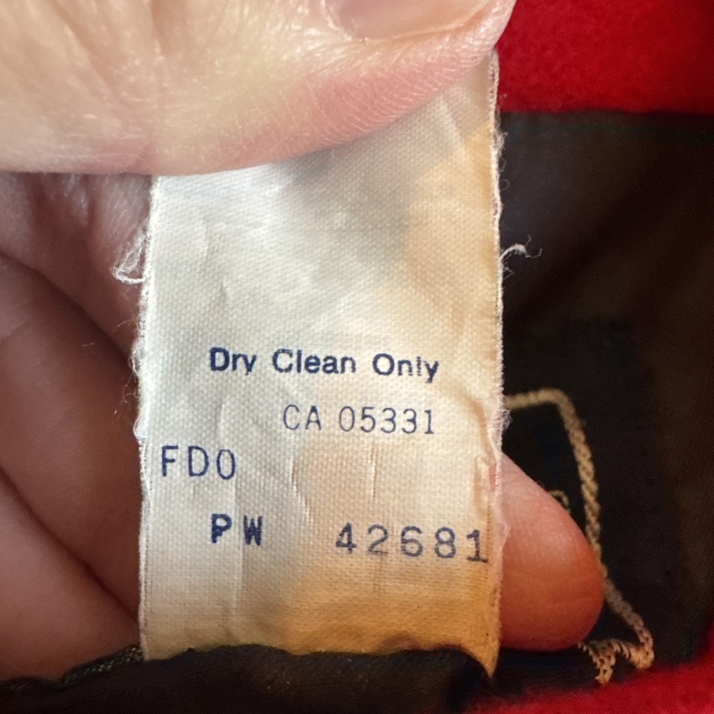 The WOOLRICH Woman Pure Wool Jacket Coat Made‎ USA Red Small EVC Lined 80s - Picture 15 of 15